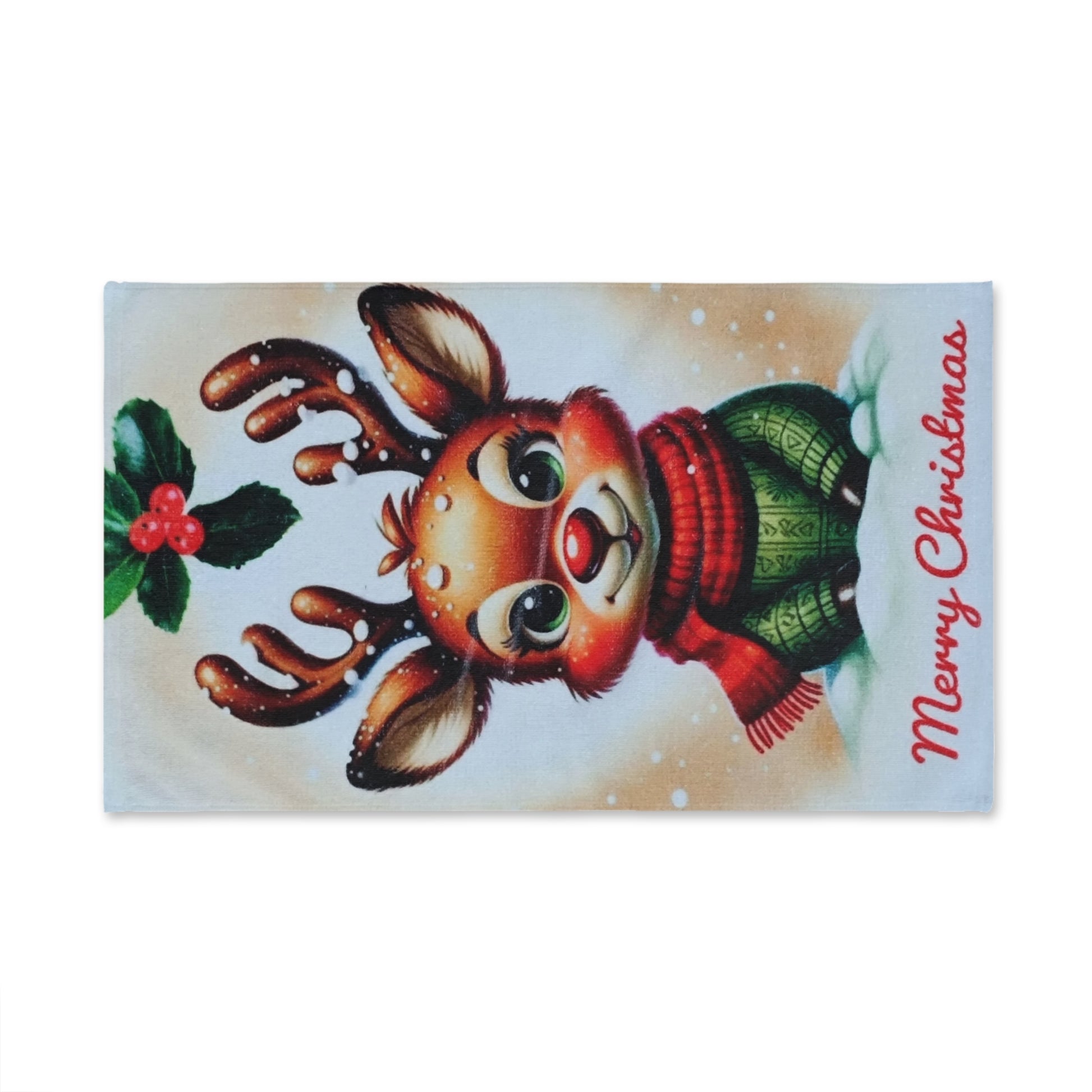 Christmas Reindeer Hand Towel - Festive Holiday Decor