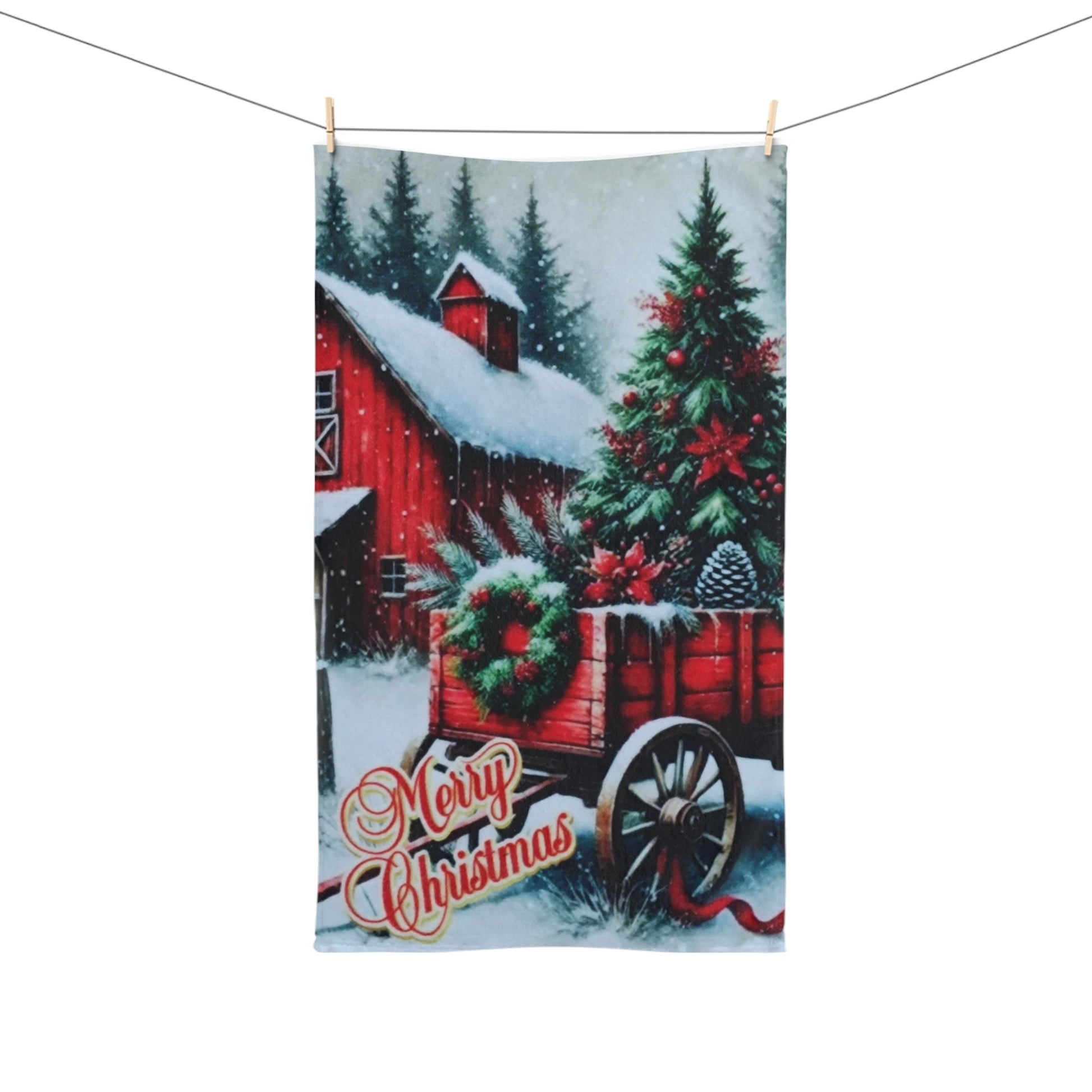 Festive Christmas Hand Towel