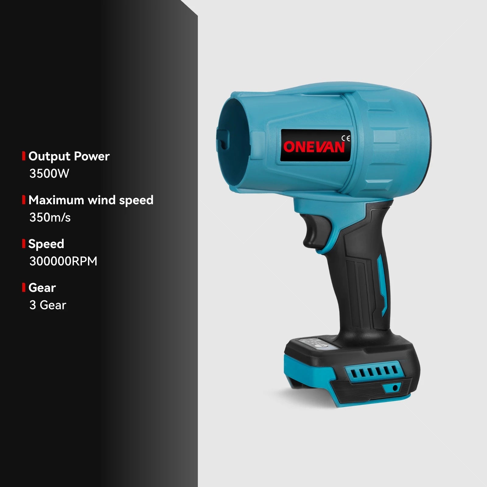 3500W Brushless Electric Air Blowers 300000RPM Handheld Cordless Leaf Blower Dust Blowing Tools for Makita Battery Pin