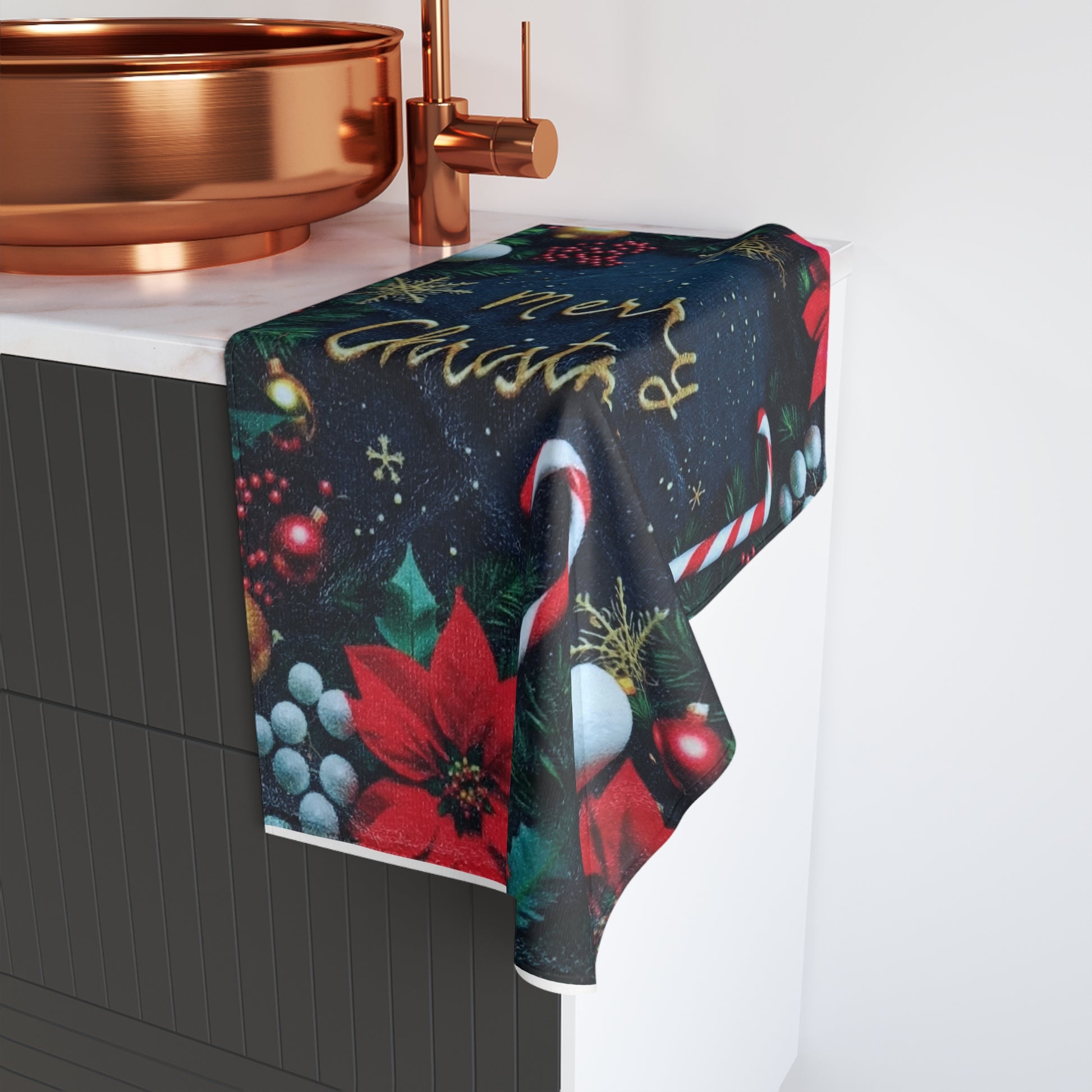 Christmas Hand Towel - Festive Holiday Decor