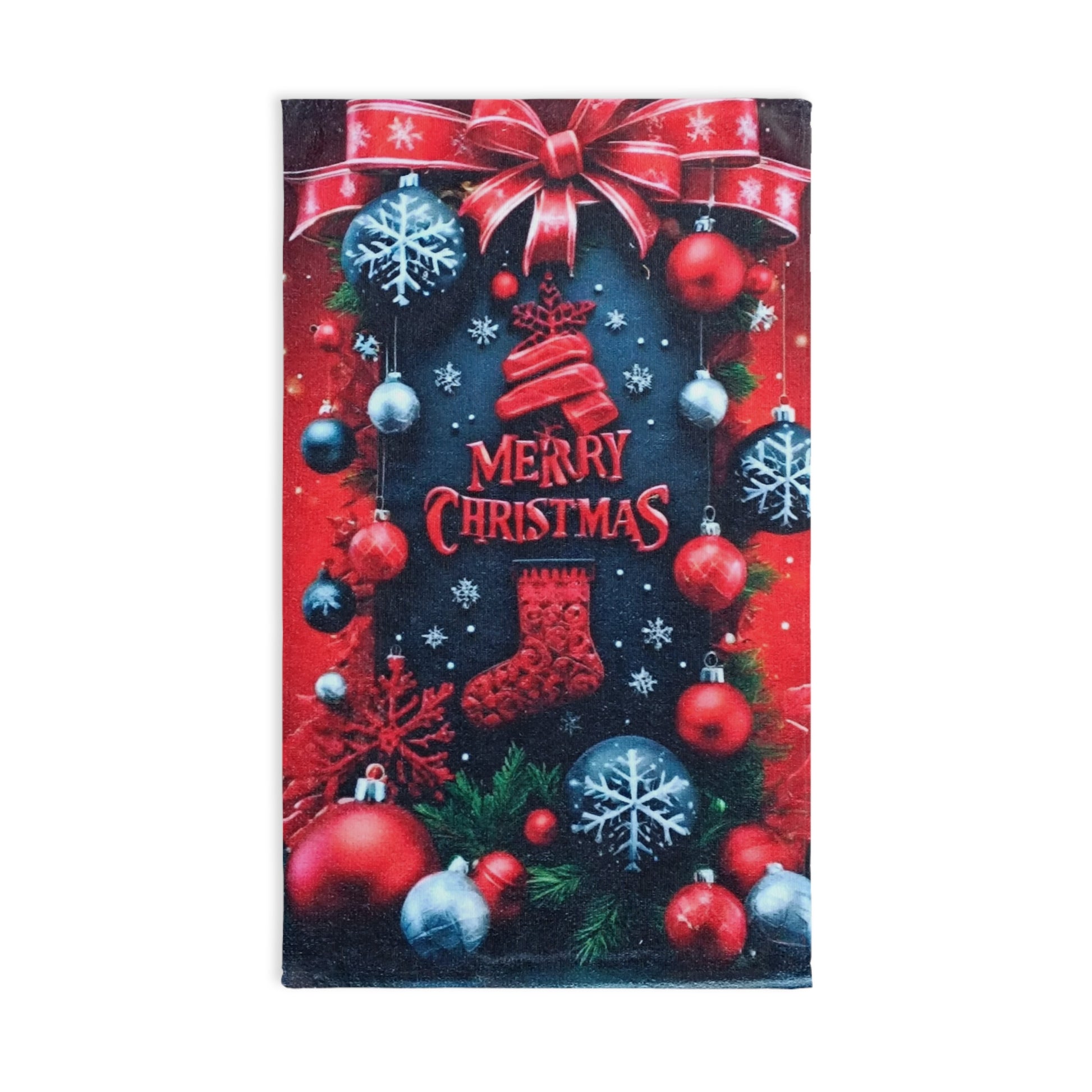 Festive Christmas Hand Towel - Merry Christmas Decor